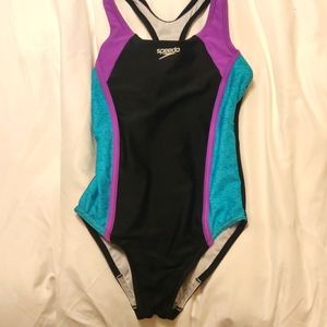 Girls speedo purple blue - never used no tag size M